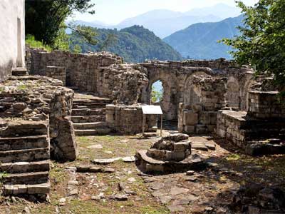 The ruins of the Basilica of Sant'Eufemia on Isola Comacina