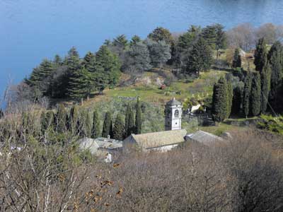 The Piona Abbey on Lake Como, Italy