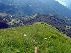 South ridge (1440 m) Monte St.Primo | Hiking a loop from Veleso to Monte San Primo