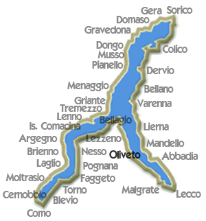 Map Oliveto Lario